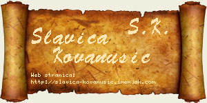 Slavica Kovanušić vizit kartica